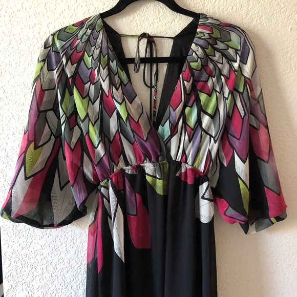 Floral Color Block Pattern Maxi - Picture 2 of 6